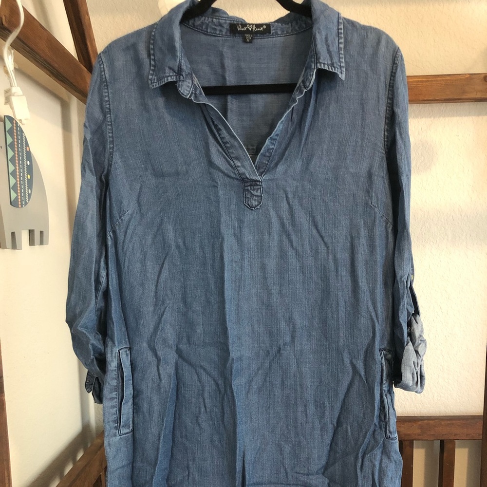 Dress denim with pockets